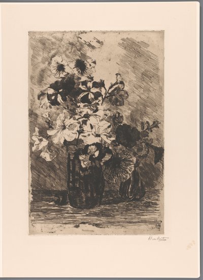 Petunie in due vasi da Barbara Elisabeth van Houten (signed by artist)