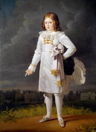 Ritratto a figura intera di Federico Napoleone, Principe Bacciochi da Barbara Krafft