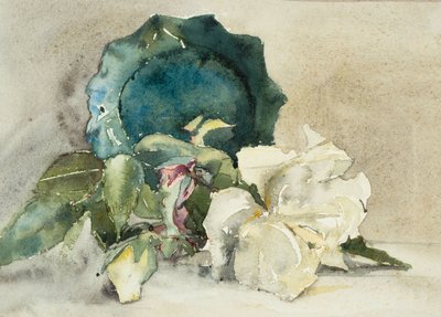 Fiori e vaso rovesciato da Barbara Leigh Smith Bodichon