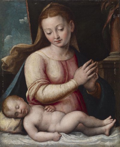 Madonna che adora il Bambino, c.1580-1600 da Barbara Longhi