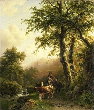 Paesaggio italiano da Barend Cornelis Koekkoek