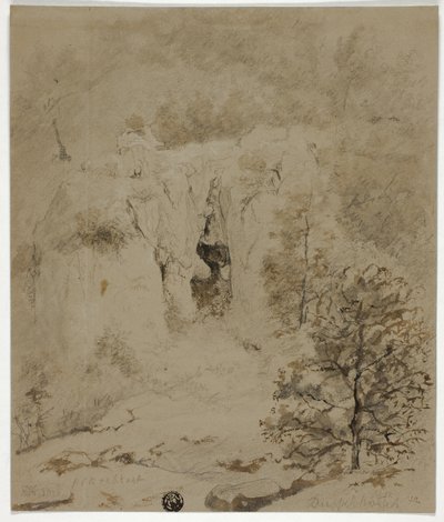 Paesaggio roccioso da Barend Cornelis Koekkoek