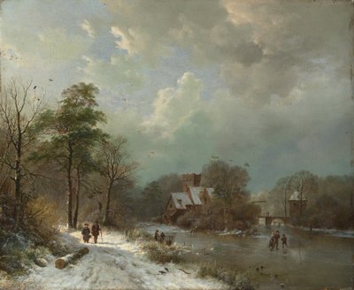 Paesaggio Invernale, Olanda, 1833 da Barend Cornelis Koekkoek