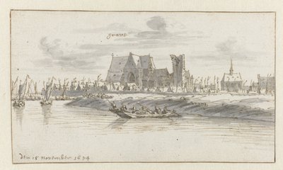 Veduta di Grave, Noord-Brabant da Barend Klotz (attributed to)