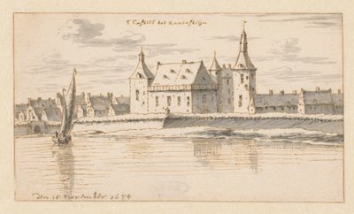Veduta del Castello di Ravenstein, Noord-Brabant da Barend Klotz (attributed to)