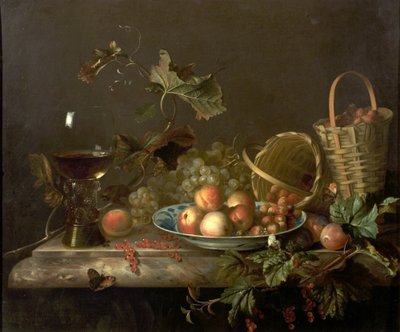 Natura Morta con Bicchiere di Vino, 1692 da Barend or Bernardus van der Meer