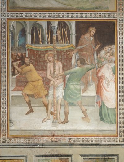 Scena dal Nuovo Testamento: Flagellazione di Cristo da Barna da Siena