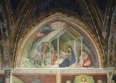 La nascita di Cristo, da una serie di Scene del Nuovo Testamento da Barna da Siena