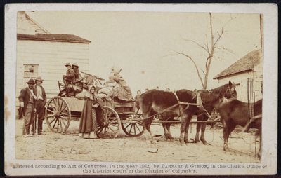 Partenza dalla vecchia fattoria, Centreville, Virginia, 1862, da Bradys Album Gallery da Barnard and Gibson