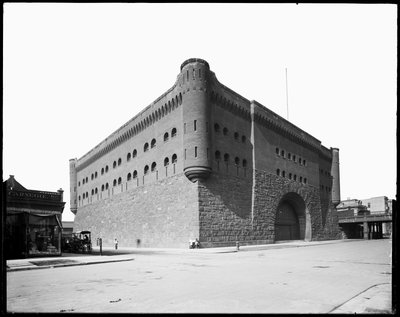 First Regiment Armory, Chicago, Illinois, USA, c.1891 (foto in b/n) da Barnes and Crosby