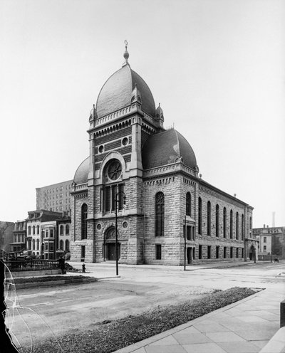 Congregazione del Sinai, Chicago, Illinois, USA, c.1900 da Barnes and Crosby