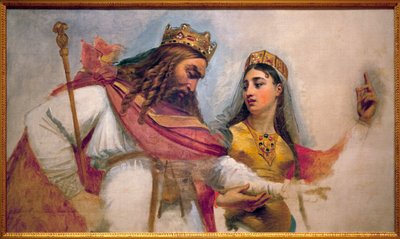 Clodoveo e Clotilde; Clodoveo I, re dei Franchi (466-511) e sua moglie Clotilde (Santa Clotilde) (475-545), che lo convertì alla fede cattolica da Baron Antoine Jean Gros