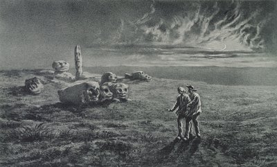 Le Pierres Sottes, illustrazione per Legendes Rustiques di George Sand, 1858 da Maurice Sand