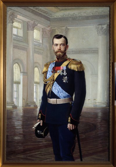 Ritratto dello zar di Russia Nicola II nel 1900 (1868-1918) peinture de Ernest Karlovich Liphart (1847-1932) Museo all