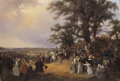 Revisione nei Campi di Ladugardsgarde Durante la Visita dello Zar Nicola nel 1838 da Baron Karl Stefan Bennet