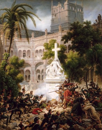 Assalto al Monastero di Santa Engracia, 8 febbraio 1809 da Baron Lejeune Louis François