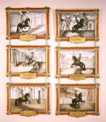 La scuola di equitazione spagnola, sei dipinti equestri da Baron Reis Eisenberg