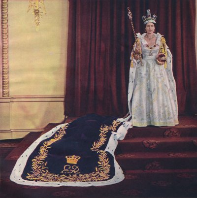 Regina Elisabetta II in abiti da incoronazione, 1953 da Baron Sterling Henry Nahum