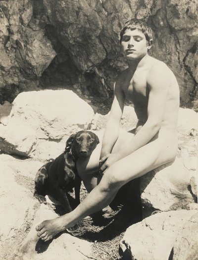[Ragazzo e cane nudi] da Baron Wilhelm von Gloeden