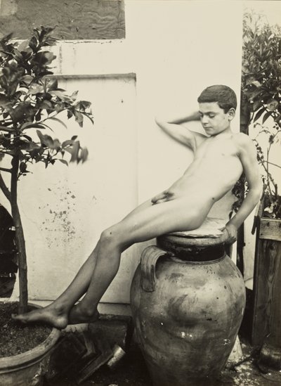[Giovane nudo in giardino] da Baron Wilhelm von Gloeden