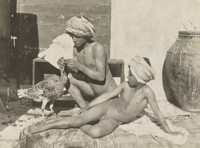 [Due giovani nudi con tacchino] da Baron Wilhelm von Gloeden