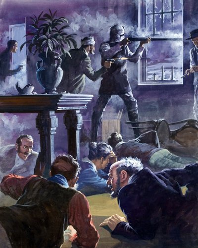 Ned Kelly (1855-80) (gouache su carta) da Barrie Linklater
