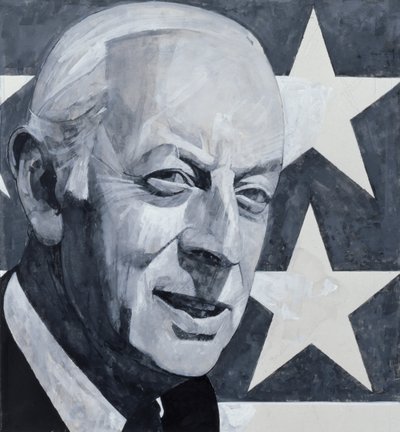 Ritratto di Alistair Cooke da Barry Fantoni
