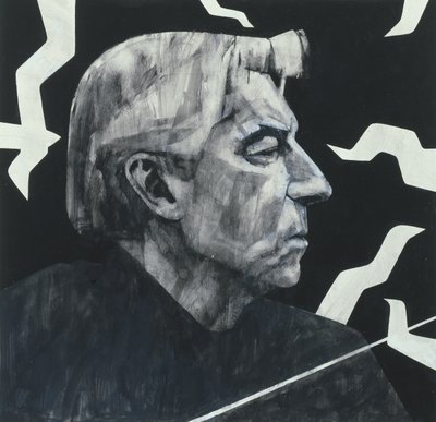Ritratto di Herbert von Karajan da Barry Fantoni