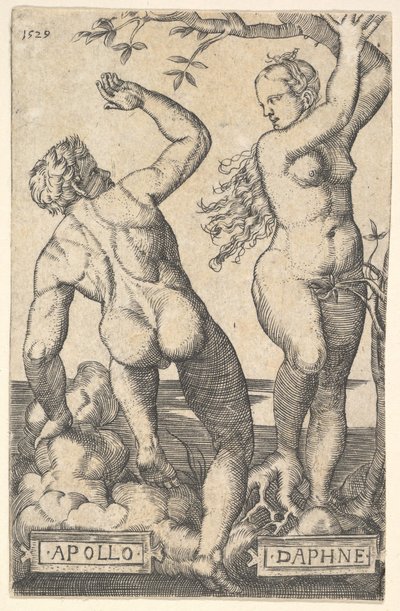 Apollo e Dafne copia inversa da Barthel Beham