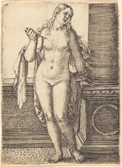 Lucrezia in piedi a una colonna da Barthel Beham