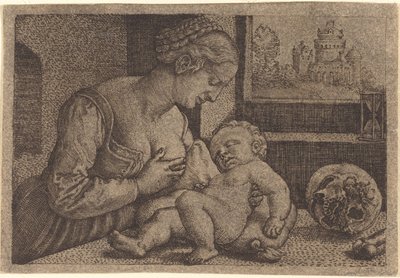 Madonna con teschio da Barthel Beham