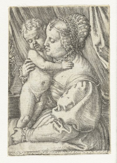 Maria seduta con bambino in piedi sul grembo da Barthel Beham