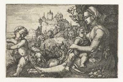 Madre con due bambini da Barthel Beham
