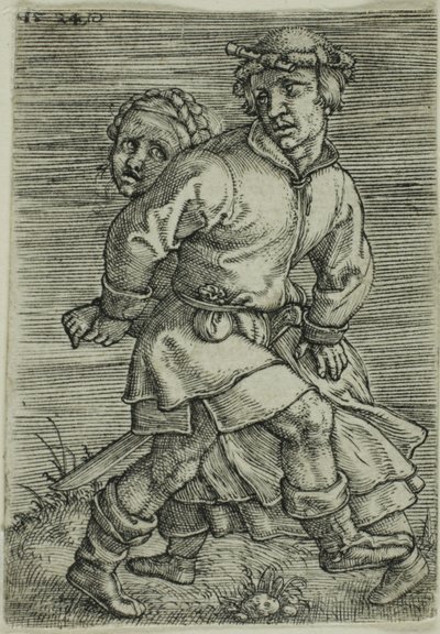 Coppia di contadini che balla da Barthel Beham