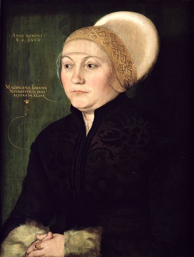 Ritratto di Magdalena Neudorffer (1487-c.1544) da Barthel Beham