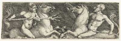Due tritoni che combattono da Barthel Beham