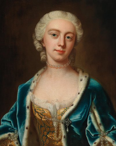Ritratto di Augusta di Sassonia-Gotha, Principessa del Galles, metà del XVIII secolo da Barthelemy Du Pan