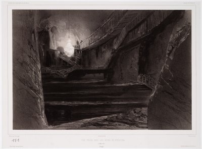 Veduta presa nelle miniere di Wieliczka, Polonia, 20 marzo 1840, inciso da Sabatier da Barthelemy after Lauvergne