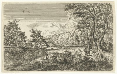 Paesaggio con uomo e bambino da Bartholomäus Ignaz Weiss (attributed to)