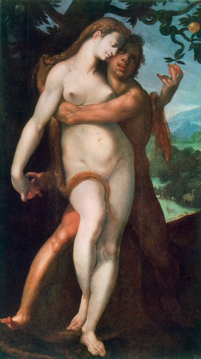 Adamo ed Eva, c1566-1611 da Bartholomaeus Spranger