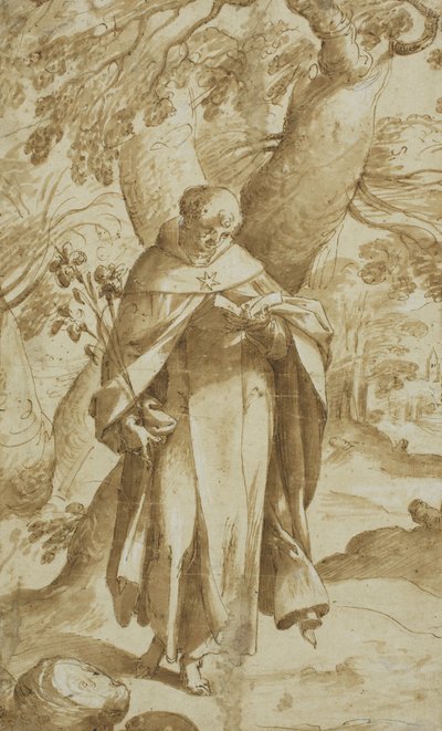 San Domenico che legge, c.1573 da Bartholomaeus Spranger