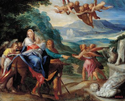 La fuga in Egitto da Bartholomaeus Spranger
