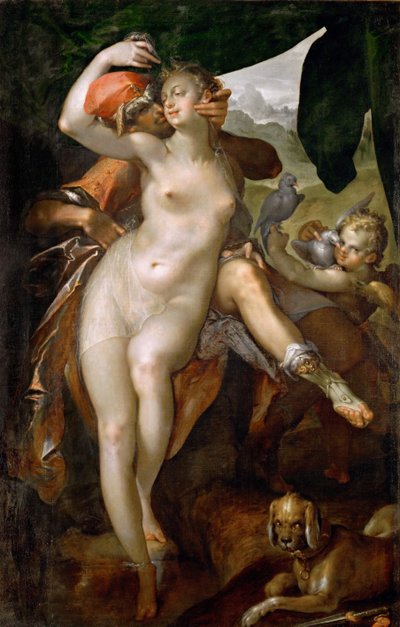 Venere e Adone, ca 1595-1597 da Bartholomaeus Spranger