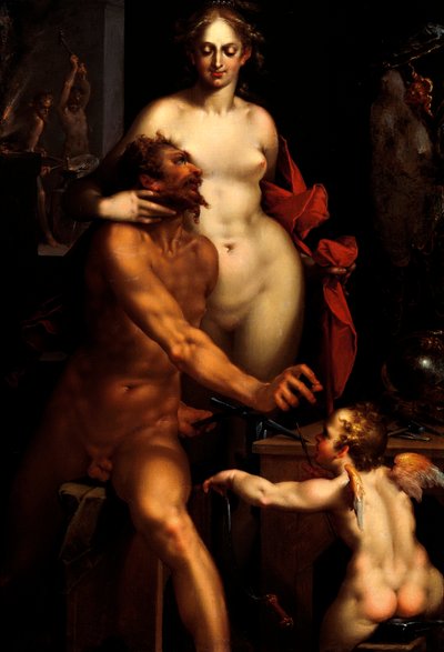 Venere nella fucina di Vulcano, Giove e Antiope da Bartholomaeus Spranger