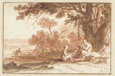 Paesaggio con la ninfa Corsica e il satiro da Bartholomeus Breenbergh