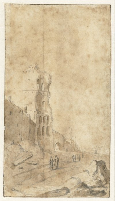 Porta San Paolo a Roma da Bartholomeus Breenbergh