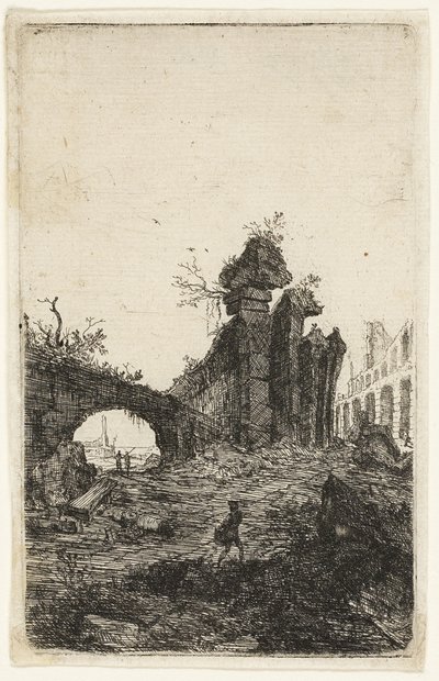 Rovine del Colosseo, tavola 10 da Le Rovine di Roma da Bartholomeus Breenbergh