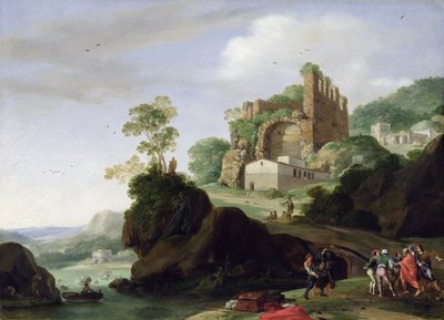 San Pietro e San Giovanni in un paesaggio con rovine da Bartholomeus Breenbergh