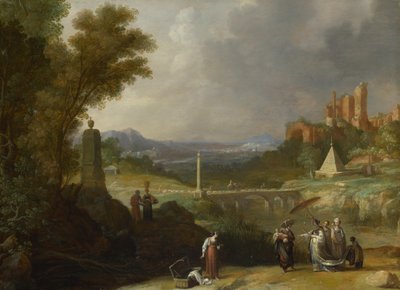 Il ritrovamento del bambino Mosè dalla figlia del Faraone, 1636 da Bartholomeus Breenbergh