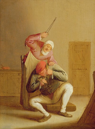 Una Moglie che Picchia il Marito da Bartholomeus Molenaer